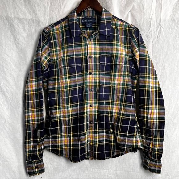 Ralph Lauren Other - Vintage Ralph Lauren Tartan Plaid Shirt Blue Label Mens Small Cotton Loop Collar